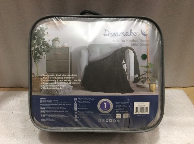 Dreamaker 9009825 Faux Fur Heated Throw Blanket (160x120cm)
