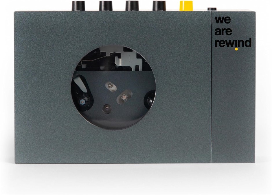 WE ARE REWIND Portable Bluetooth Cassette Player, Keith Black. Buyers Note
