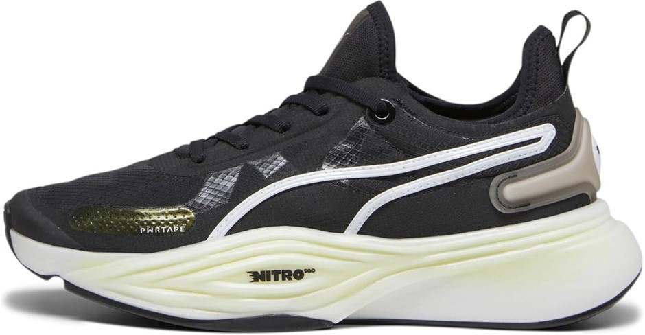 PUMA Women's PWR Nitro Squared Sneaker, US8/EU38.5, Puma Black/White, 37868