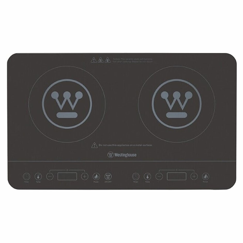 WESTINGHOUSE Portable Twin Induction Cooktop, WHIC02K.