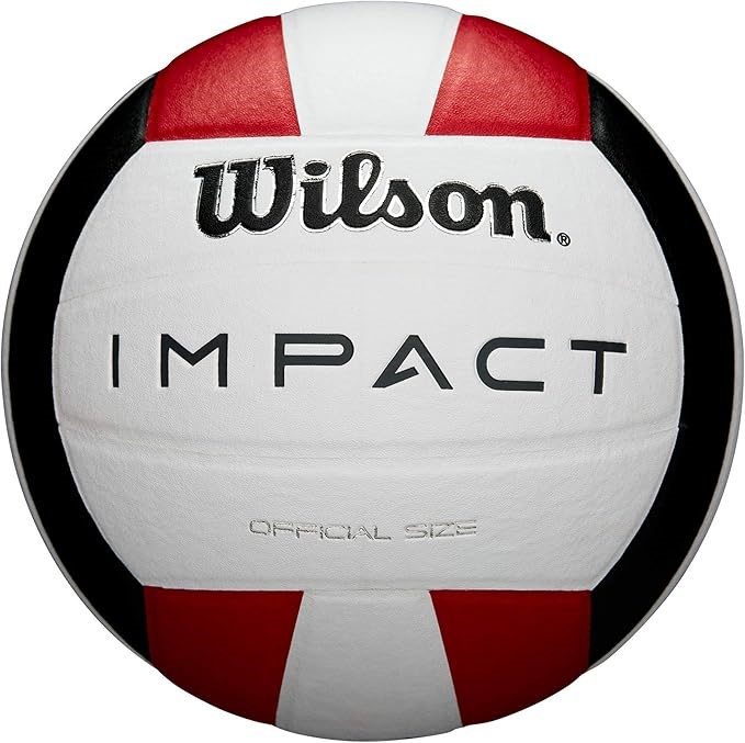 WILSON Indoor Recreational Volleyballs - Official Size, Red/White/Black.