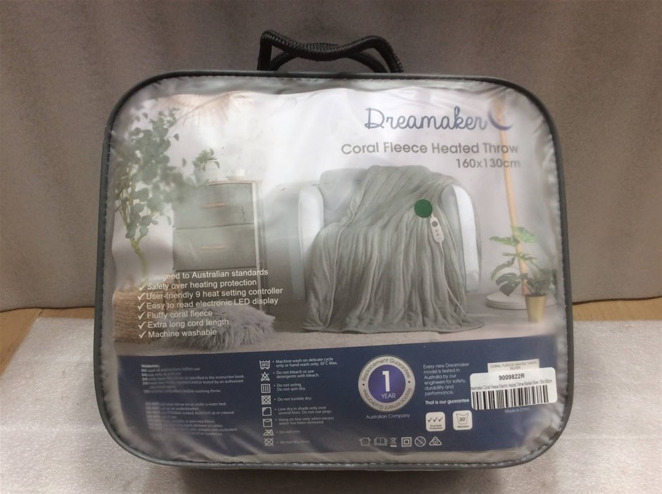 Dreamaker 9009822 Coral Fleece Heated Throw