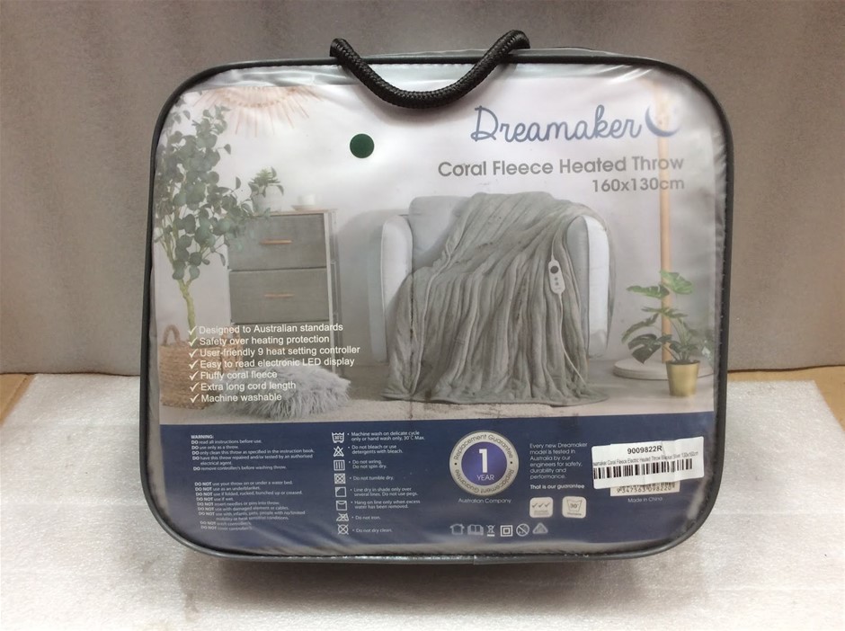 Dreamaker 9009822 Coral Fleece Heated Throw