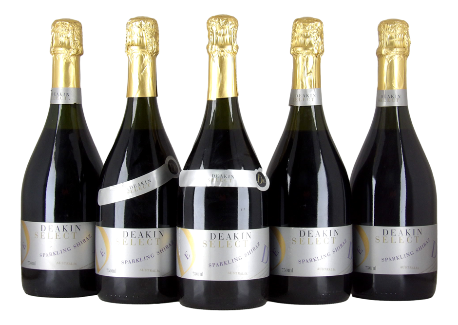 Deakin Estate Select Sparkling Shiraz NV (5x 750mL), VIC.