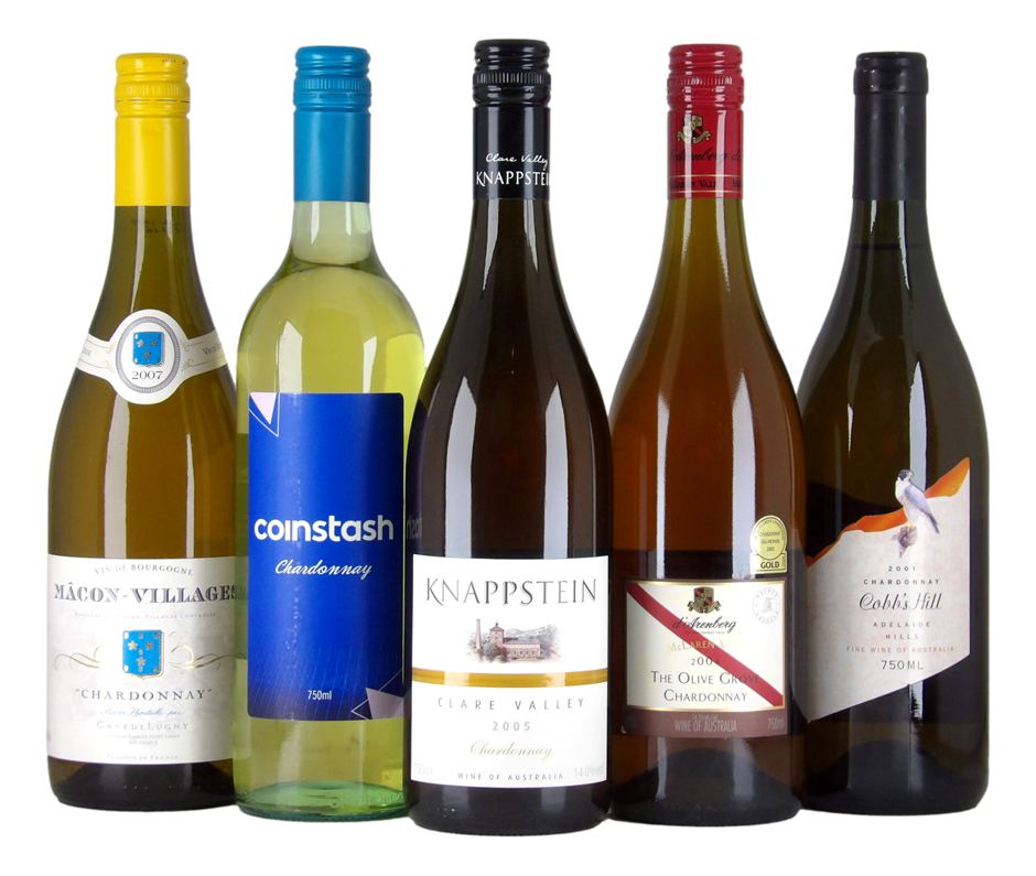Mixed Chardonnay Pack (5x 750mL), Multi Region.