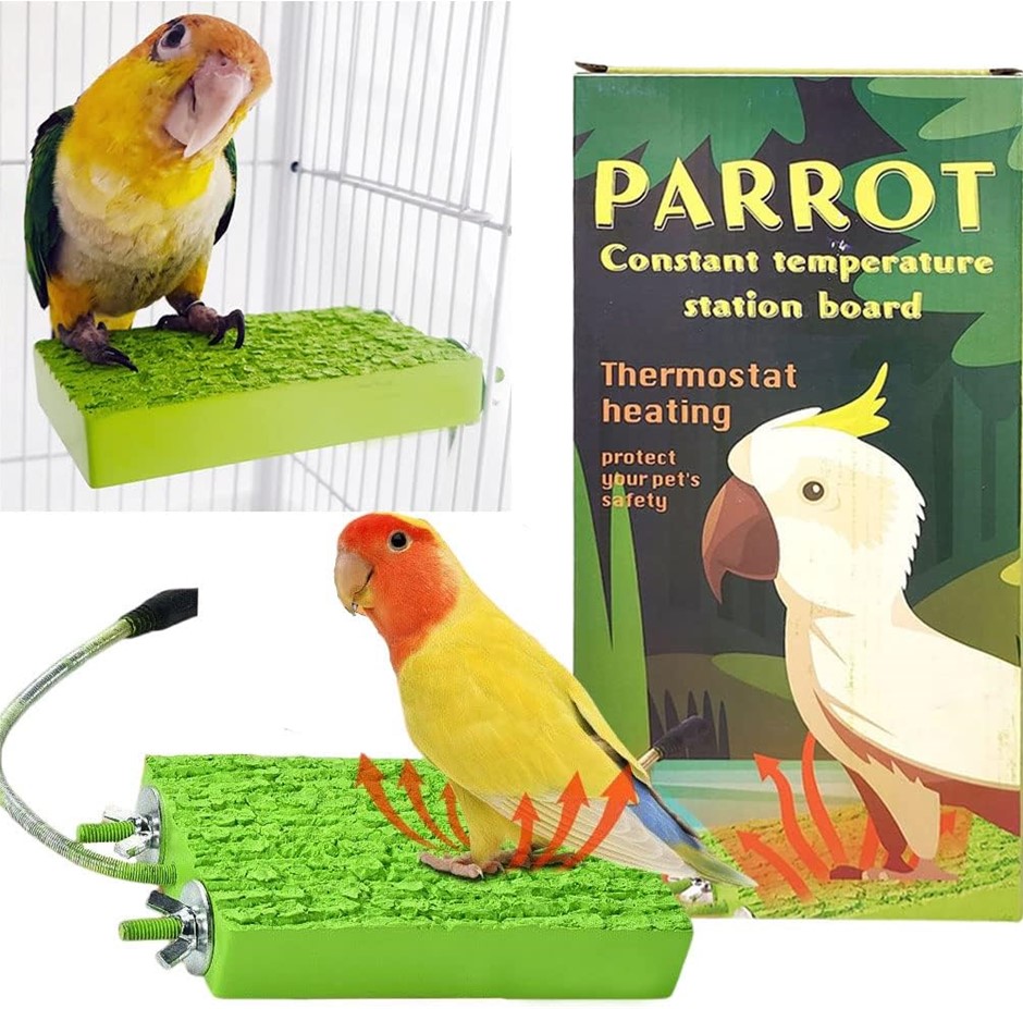 Bird Warmer for Cage Bird Perch Stand Platform Warm Heating, Heating Bird P