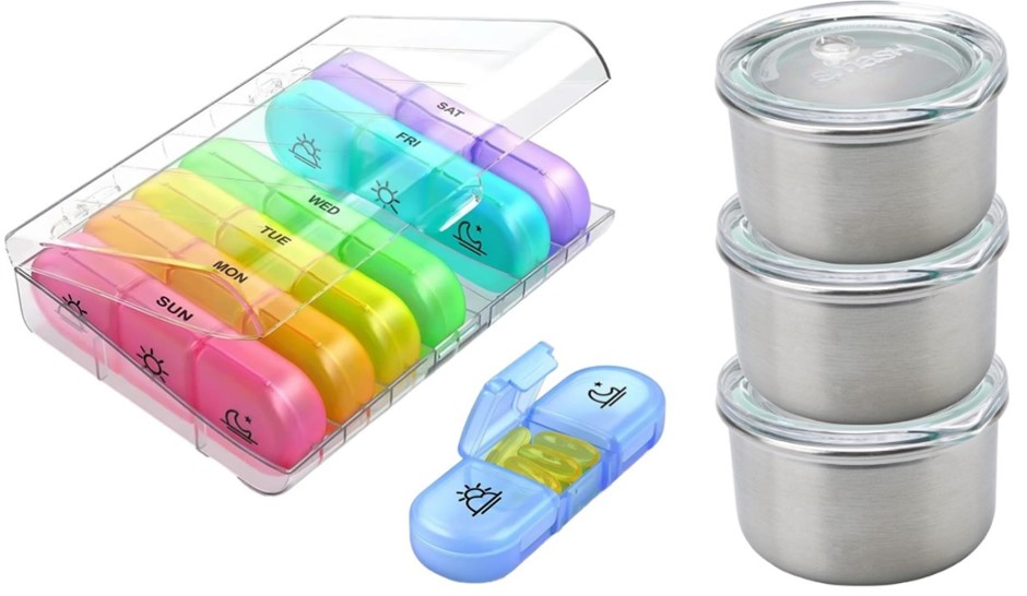 BUNDLE of Smash Microwave Safe Stainless Steel Mini Dressing/Sauce Pots, Sa