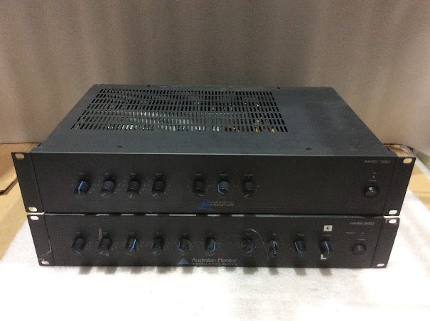 Australian Monitor AMC 120&AMIS 250 Mixer Amplifiers (Lot of 2)