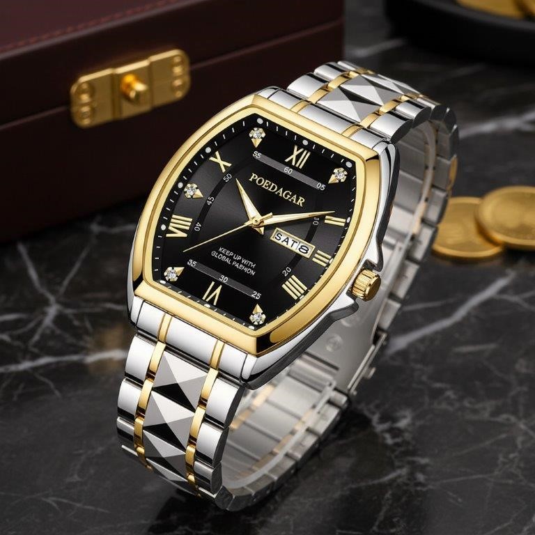 High Quality Simulated Diamond Men's Poedagar Watch-include box original