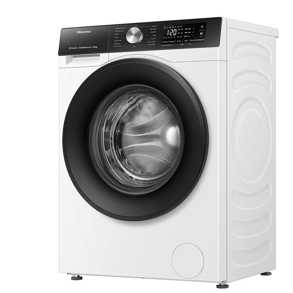 HISENSE 8.5kg Front Load Washer Series 3, Model HSF3S8514. NB: Used, turns
