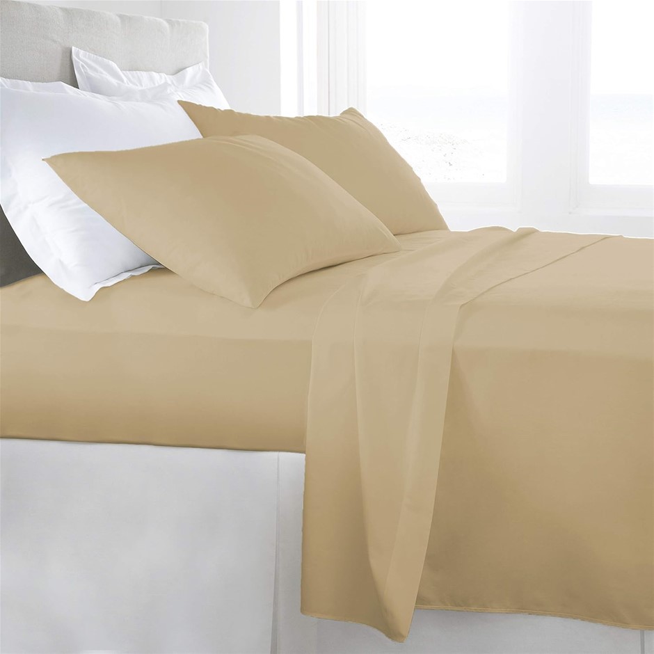 LUXOR 1000TC Egyptian Cotton Sheet Set (Flat Sheet, Fitted Sheet, One Pillo