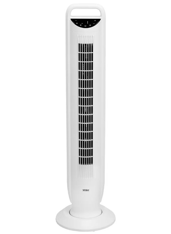 SEVILLE Ultraslim DC Tower Fan, White, EHF10267. NB: Not Boxed.