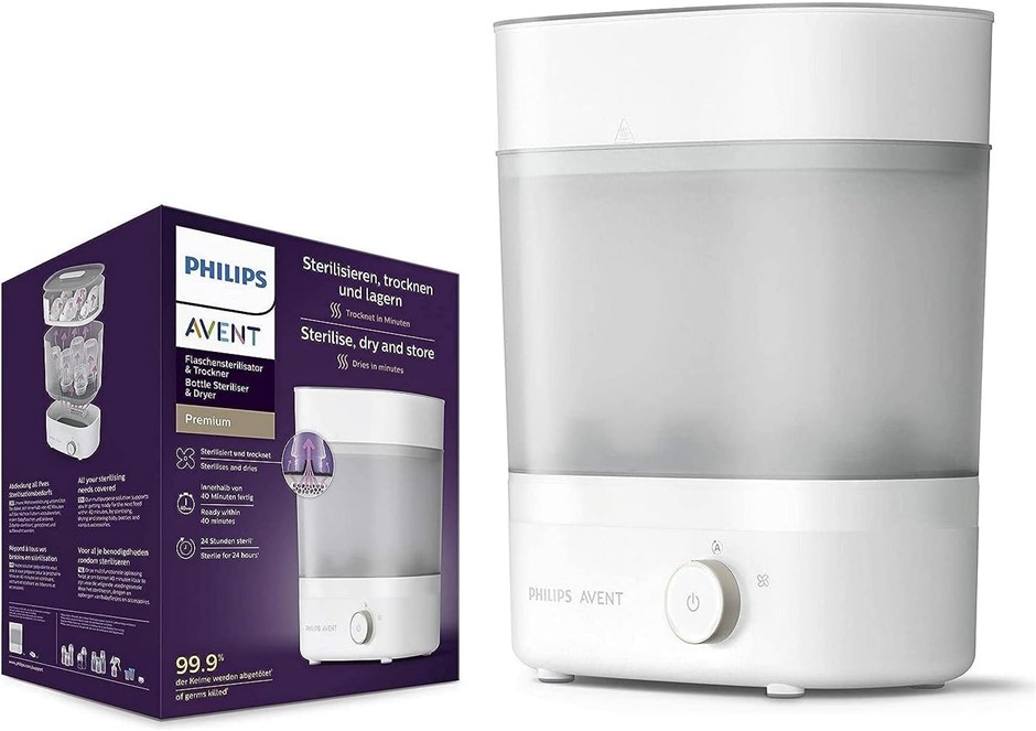 PHILIPS Avent steriliser (Model SCF293/01). NB: Slightly damaged box.