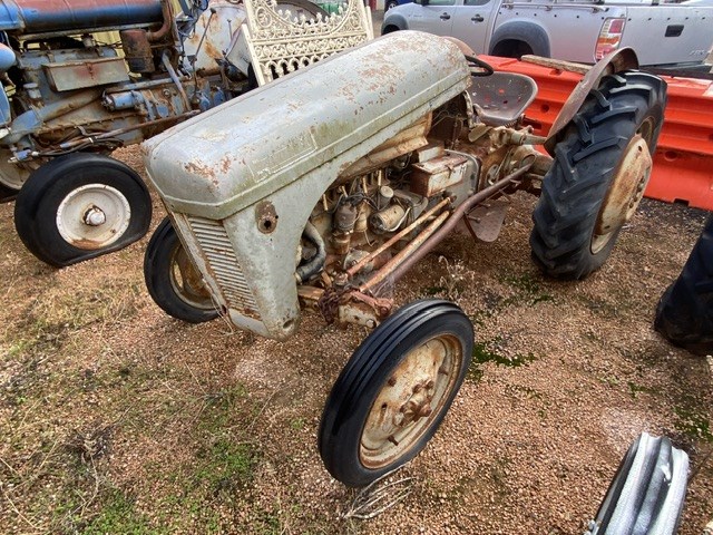 <p>Vintage  Grey Tractor</p>