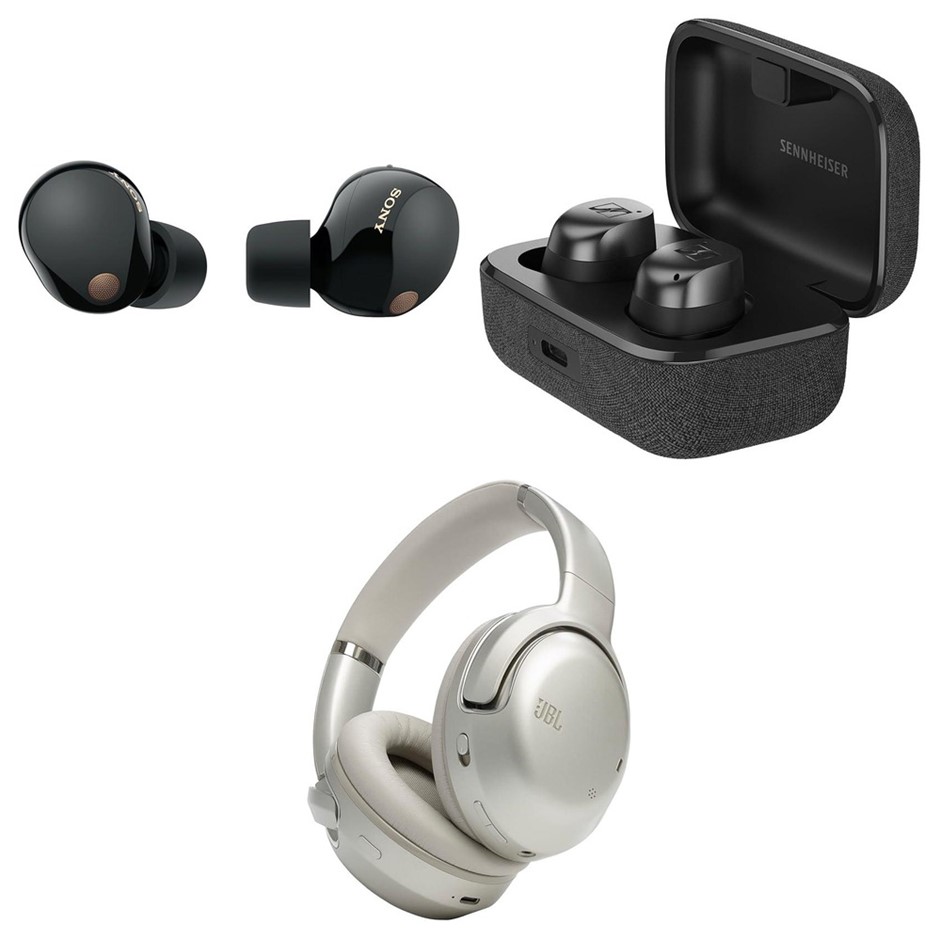 3 x Assorted Wireless Earphones/Headphones. 1 x SENNHEISER MOMENTUM True Wi