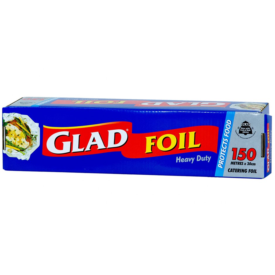 2 x GLAD Foil Heavy Duty, 150m x 30cm. N.B. Not in original packaging & som