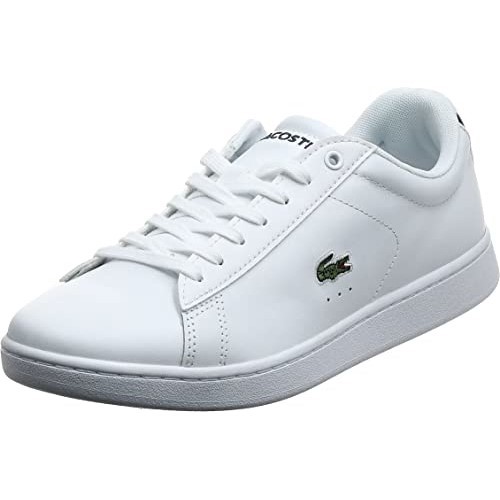 0120-3140674 · LACOSTE Women's Carnaby Evo 1 Casual Sneaker, Size 6 US/4 UK, White, 732SPW