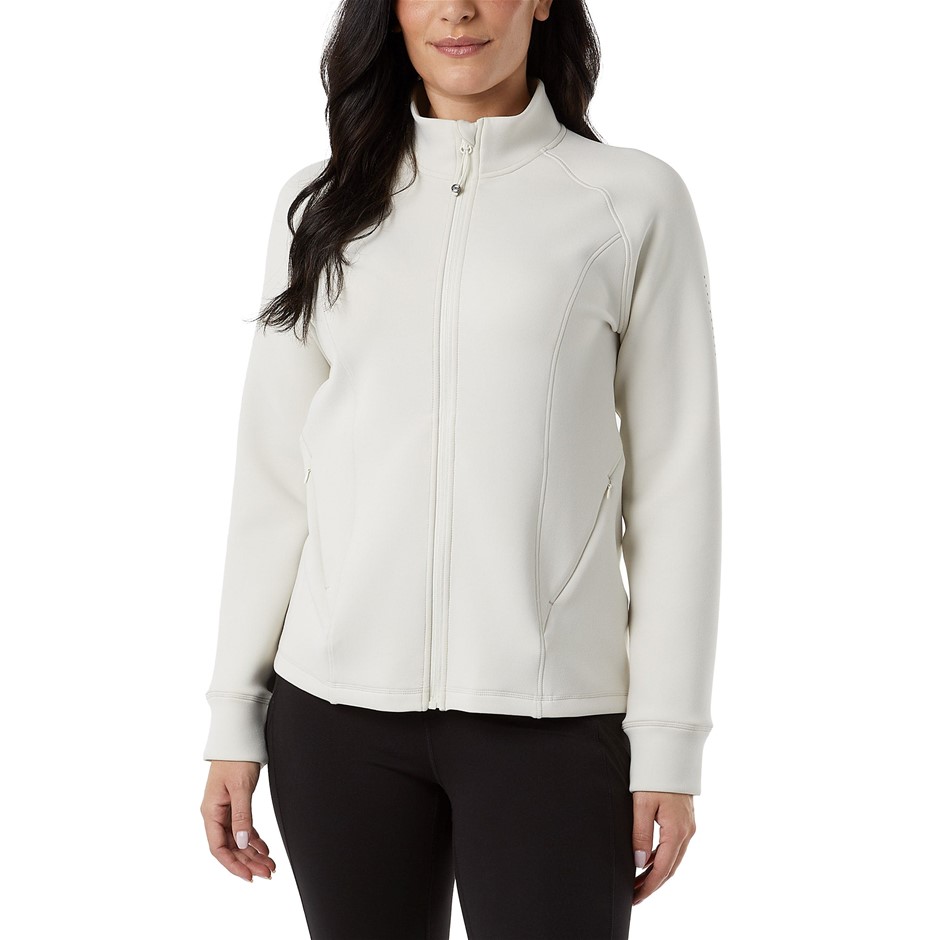 32DEGREES Women's Tech Zip Jacket, Size S, Cream. NB: faint minor pen mark