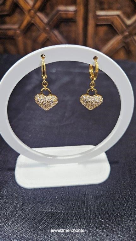 18K/Italy Yellow Gold Filled Earring -(stamped 18K/Italy)-Warranty Quality