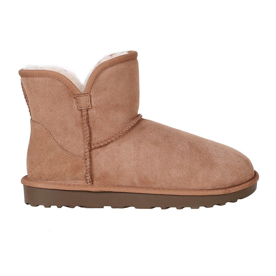 SIGNATURE Women's Shearling Boots, Size US 8 25cm, Chestnut.