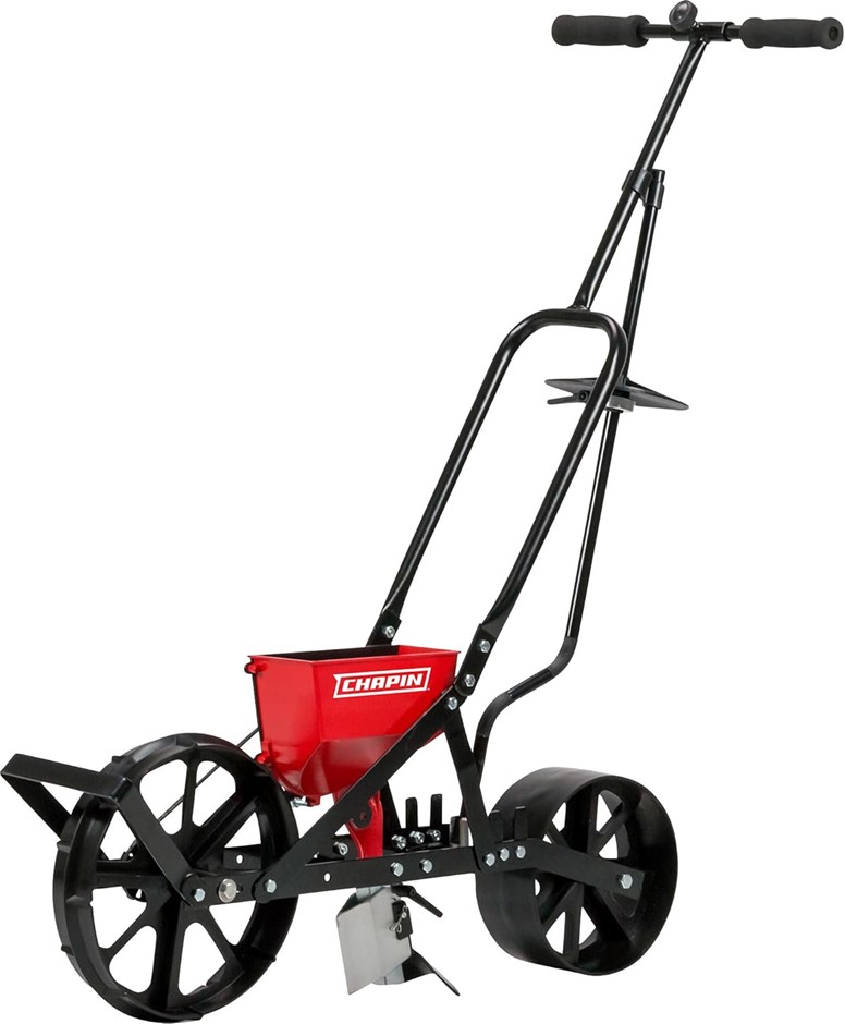 CHAPIN 8701B Garden Push Seeder Planter with 6 Seed Plates for up to 20 Var