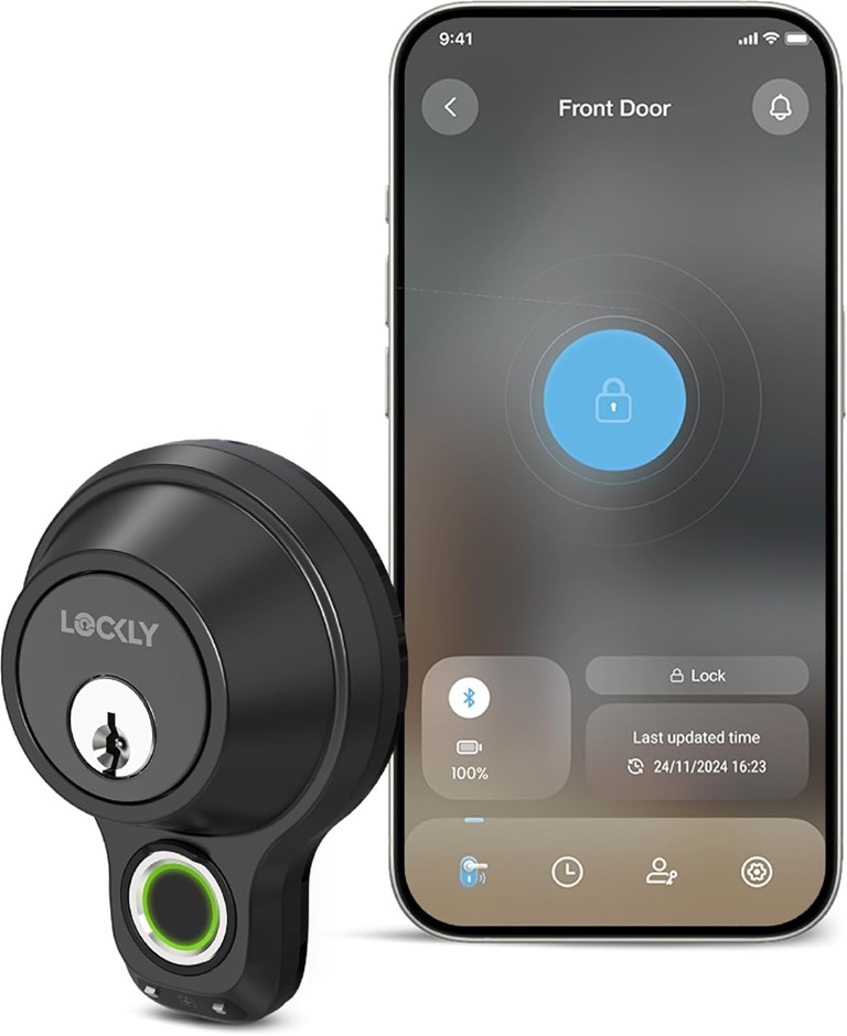 LOCKLY  Model X Smart Door Lock. Fingerprint Access Keyless Entry Deadbolt.