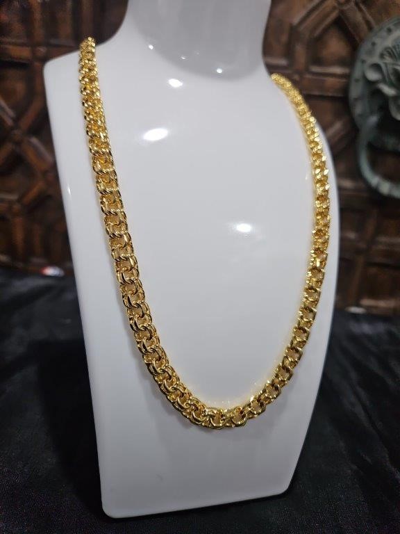 22K/Italy Gold Filled Chain(stamped 22K/Italy)Warranty Quality-50cm-Bonus