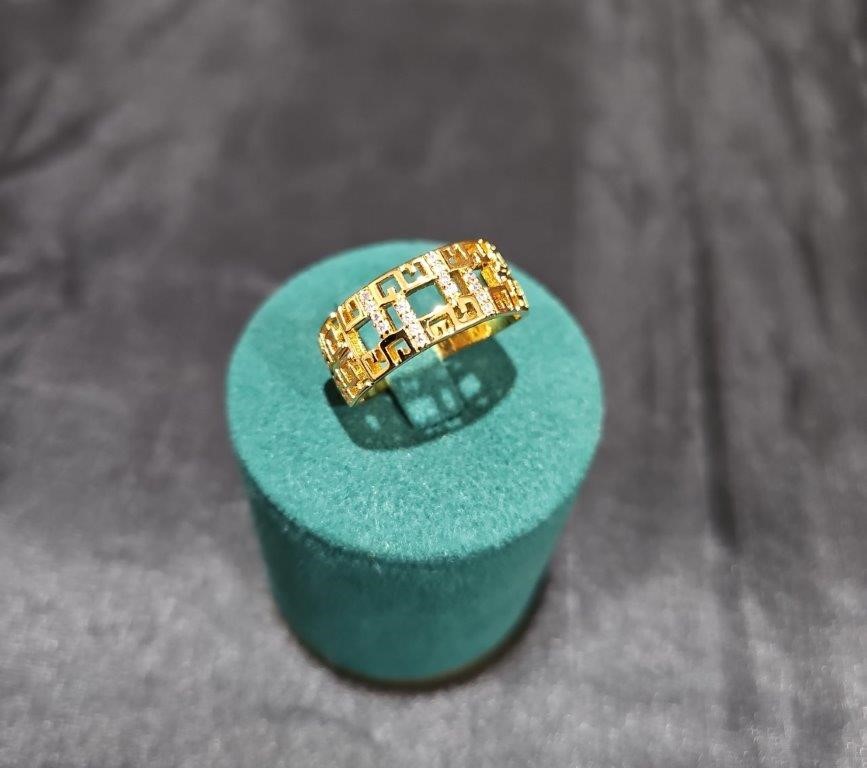 22K/Italy Yellow Gold Filled Ring(stamped 22K/Italy)Warranty Quality-Bonus