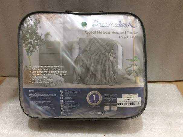Dreamaker 9009822R Coral Fleece Heated Throw Blanket (160x130cm)
