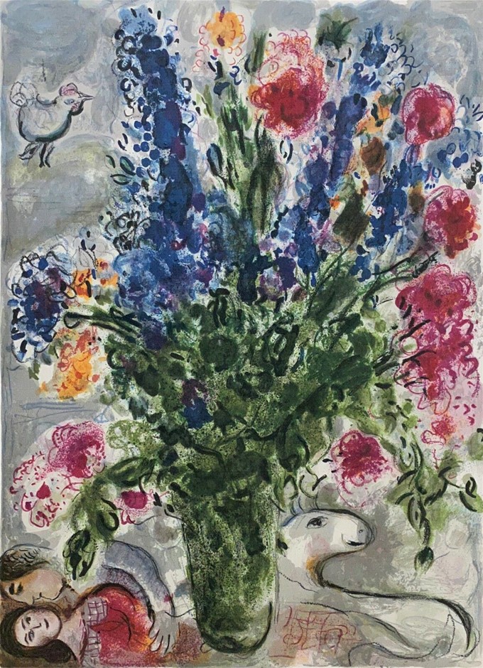 MARC CHAGALL (1887-1985) - Les Lupin Bleu