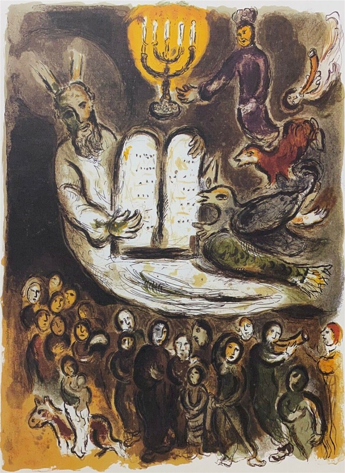MARC CHAGALL (1887-1985) - Exodus - Tablets