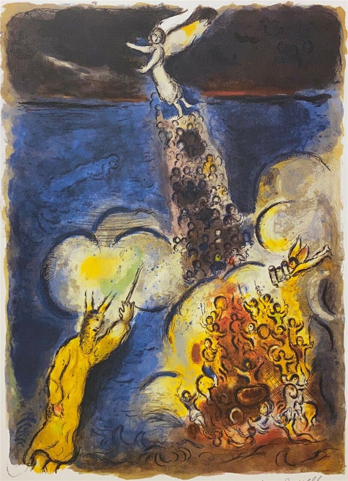 MARC CHAGALL (1887-1985) - Moses and The Sea