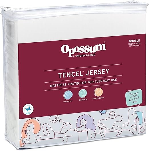 Opossum by Protect-A-Bed Tencel Jersey Waterproof Fitted Mattress Protector