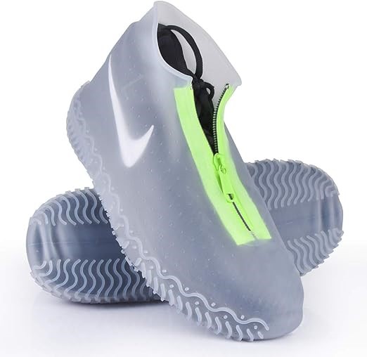 Shiwely Silicone Waterproof Shoe Covers, Upgrade Reusable Overshoes with Zi