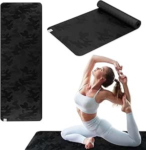 GAIAM Yoga Mat - Premium 5mm Dry-Grip Thick Non Slip Exercise & Fitness Mat