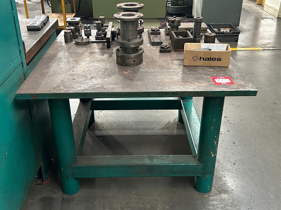 Steel Fabricated Table Including Contents