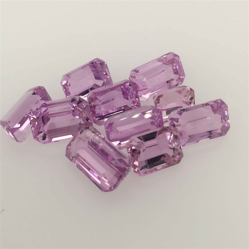 Ten Stones Kunzite E/C 45.34ct
