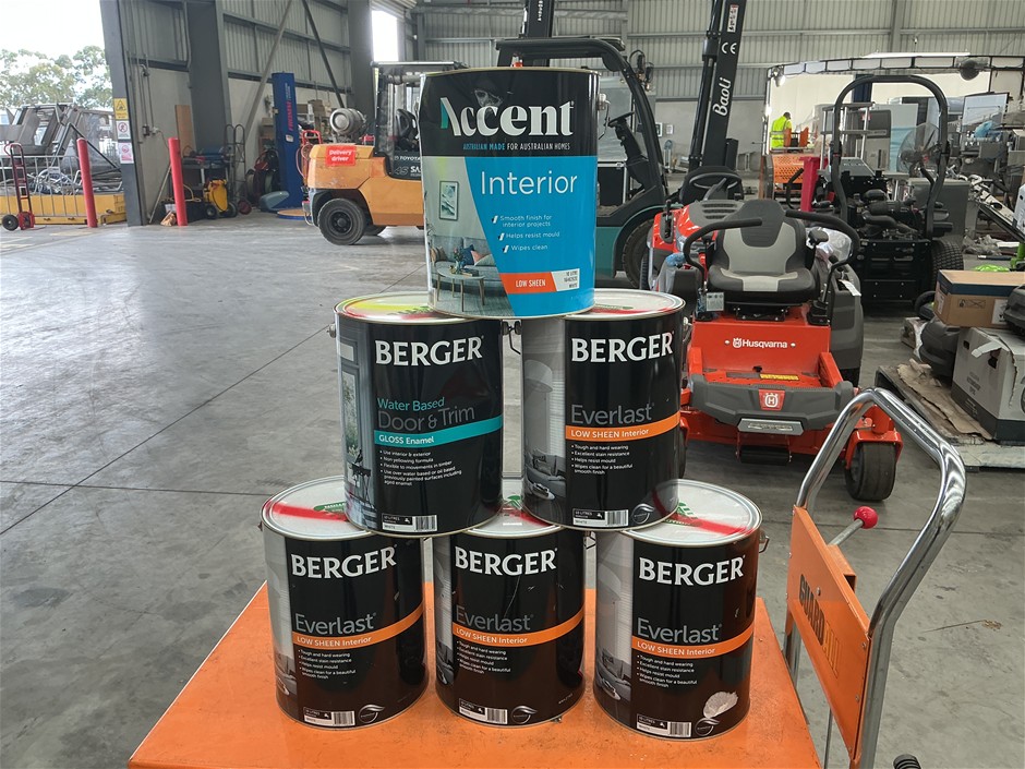 6 x Assorted 10Lt Tins of Paint