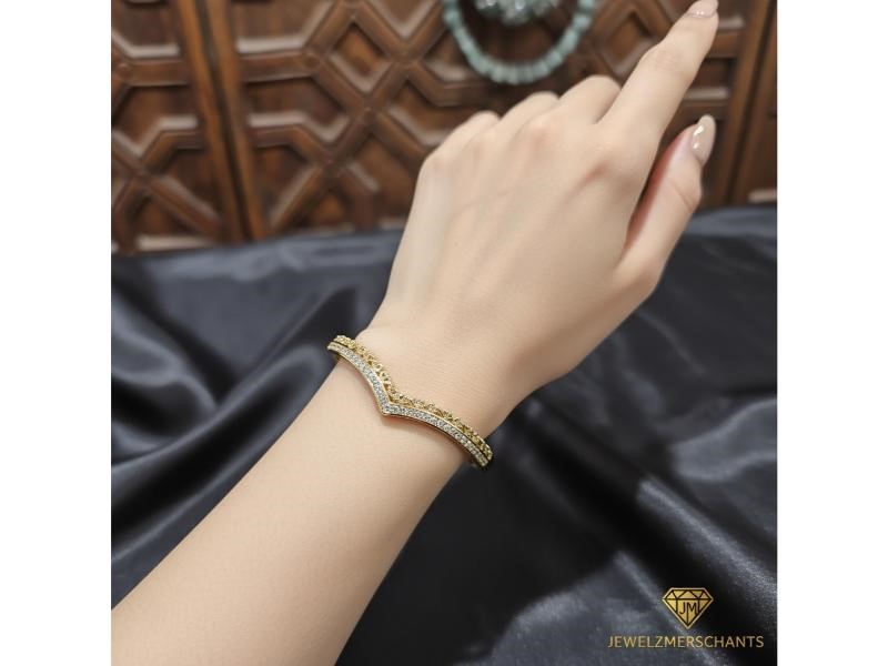 18K/Italy Gold Filled Bangle -(stamped 18K/Italy)-Warranty Quality