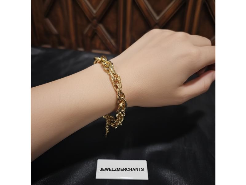 18K/Italy Gold Filled Bracelet -(stamped 18K/Italy)-Warranty Quality