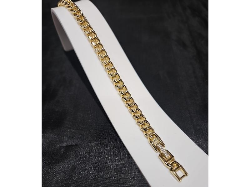18K/Italy Gold Filled Bracelet -(stamped 18K/Italy)-Warranty Quality