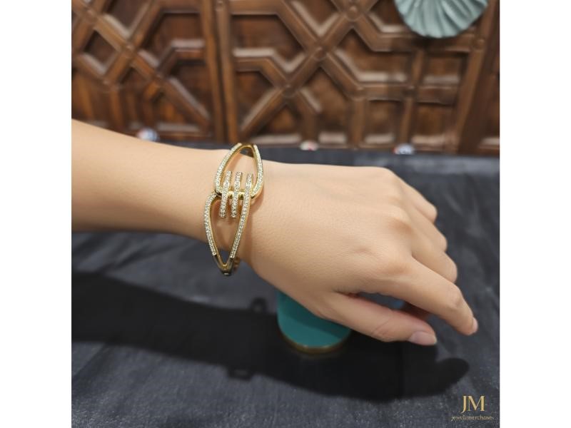 18K/Italy Gold Filled Bangle -(stamped 18K/Italy)-Warranty Quality