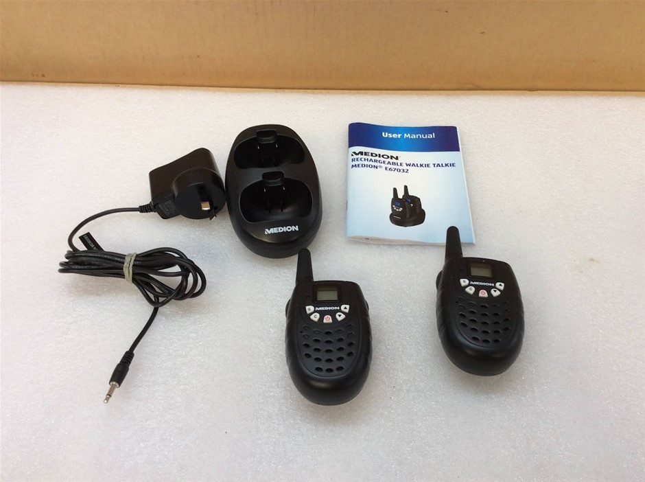 Medion E67032 Rechargeable Walkie Talkie Set