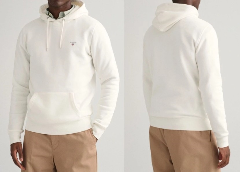 GANT Men's Original Sweat Hoodie, Eggshell, S