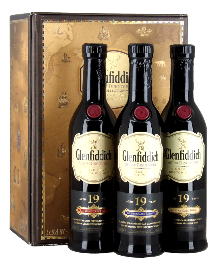 Glenfiddich Age of Discovery Collection Pack (3x 200mL)