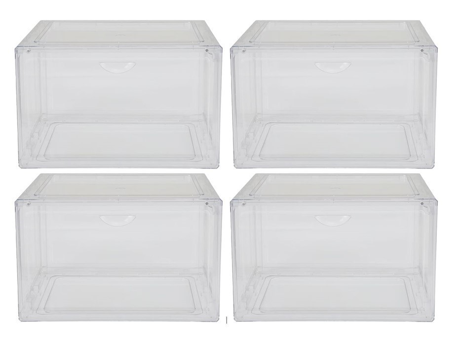 STACKABLE Shoebox And Organiser, Fully Transparent. NB: 3 Pieces only, Item