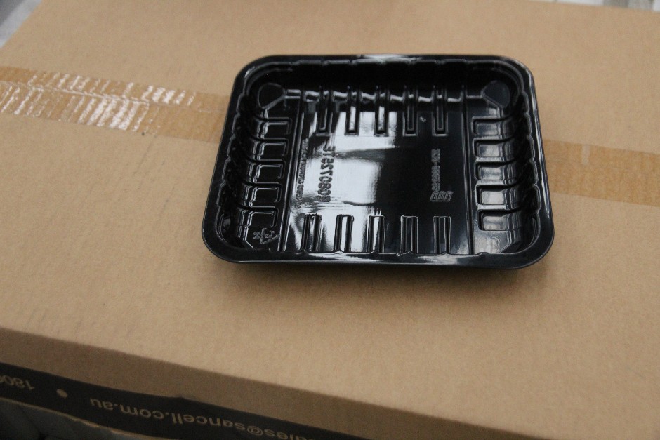 <p>Eco Food-Pac Turn Edge Black Trays Unused in Box</p>