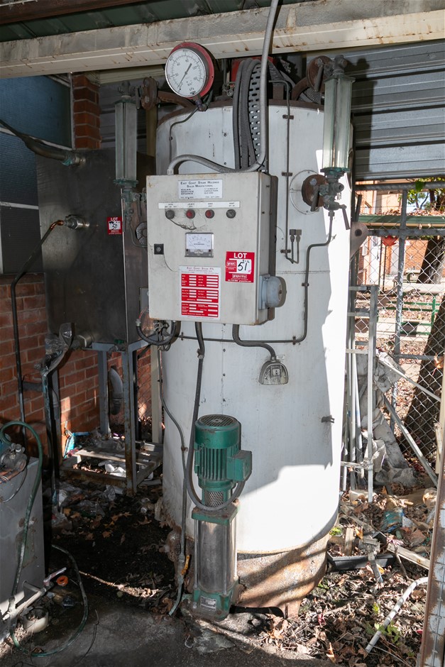 1997 Esat Coast Steam VWT250 Gas Steam Boiler
