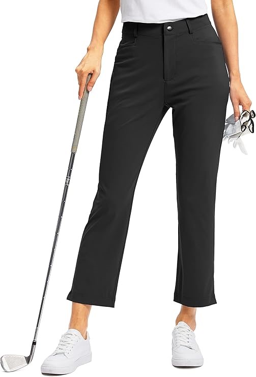 G GRADUAL Women's Golf Stretchable Pants with 7/8 Zipper Pockets, Size S, B