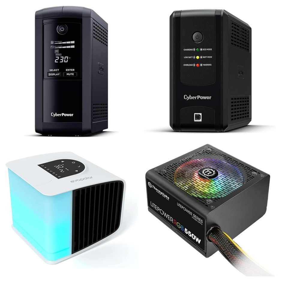 4 x Assorted Electronics. 1 x CYBERPOWER Value Pro-(VP1000ELCD)- 1000 / 550